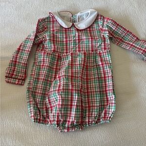 Plaid Kids Pajamas with Peter Pan Collar